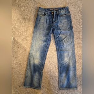 DO Denim Men's Size 32 Straight Leg Medium Wash Button Fly Jeans